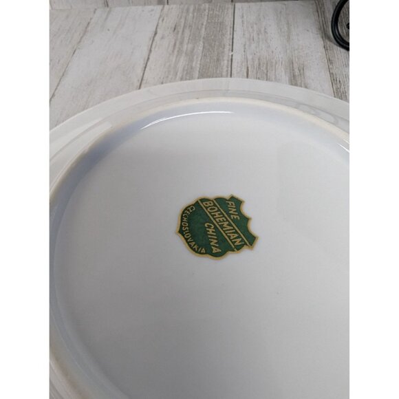 Vintage BOHEMIAN Fine China Set of 3 Soup Bowls Czechoslovakia BOH53 - Picture 7 of 7